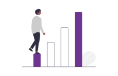  Drawing man climbing chart