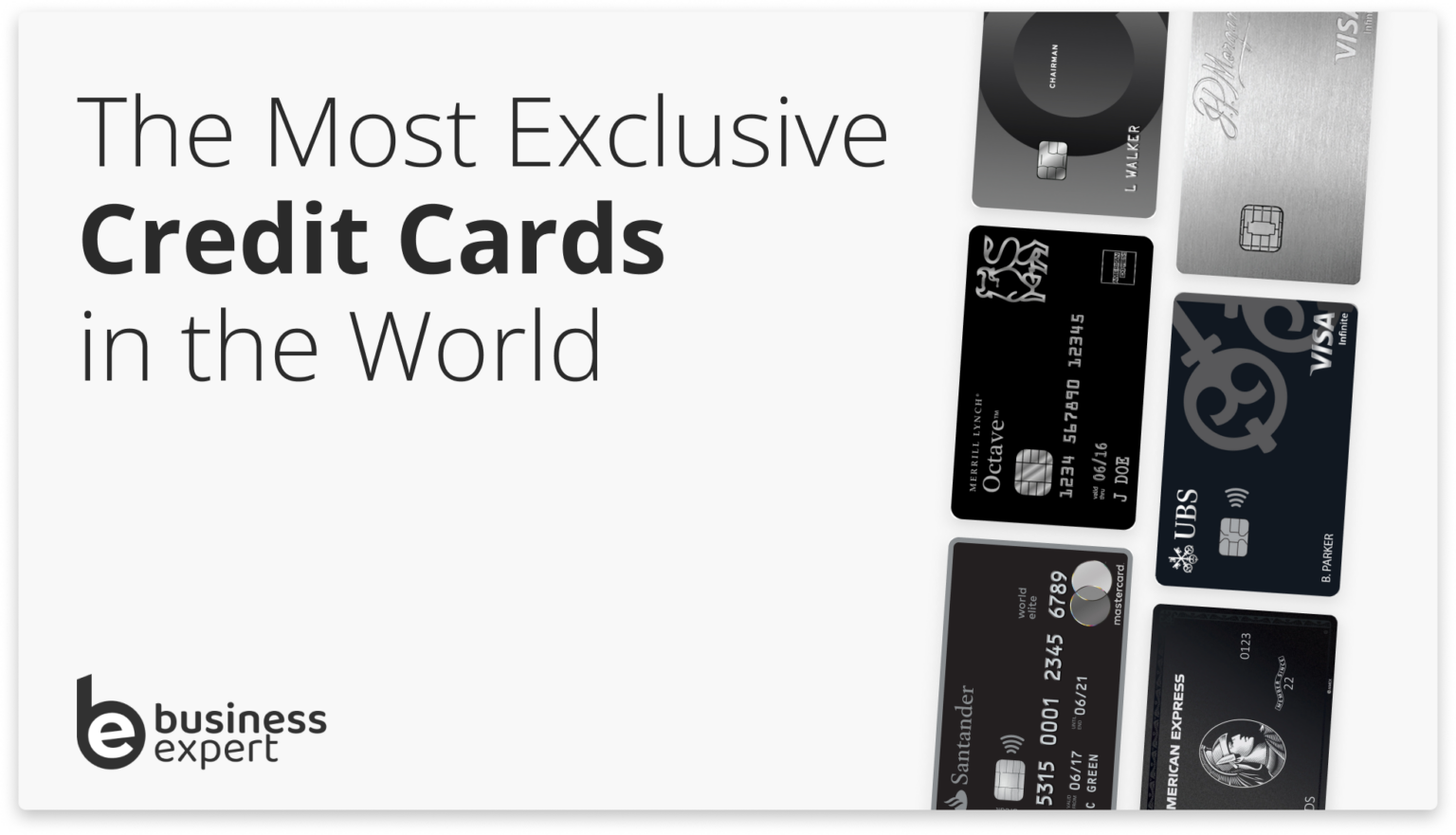 The 7 Most Exclusive Credit Cards in the World Business Expert