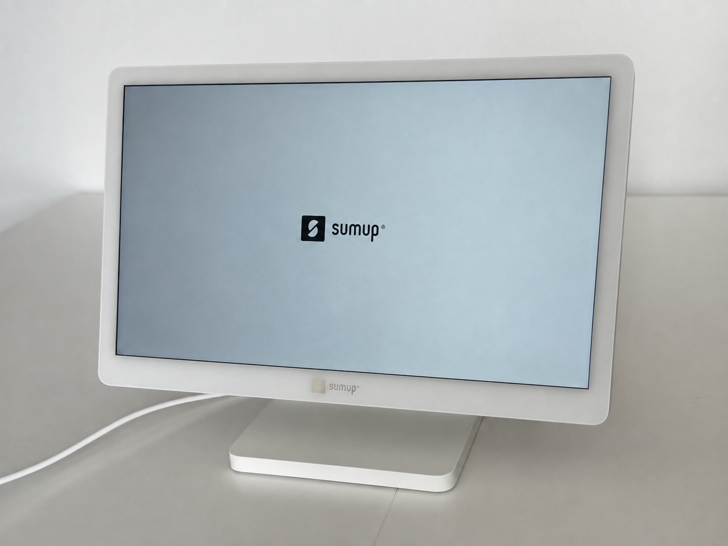 SumUp Register countertop POS unit with merchant-facing display, front view